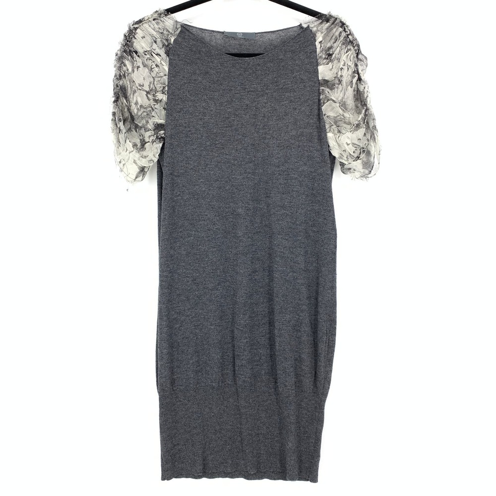 Alexander McQueen Women's Apx Sz M Knit Sweater Dress Semi Sheer Sleeves.